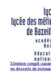 Lycée des métiers de Bazeilles - Fiche Mention complémentaire cuisinier en desserts de restaurant (MCCDR)