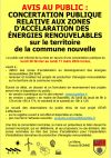 Affiche Concertation publique sur Zone Acclration des Energies Renouvelables